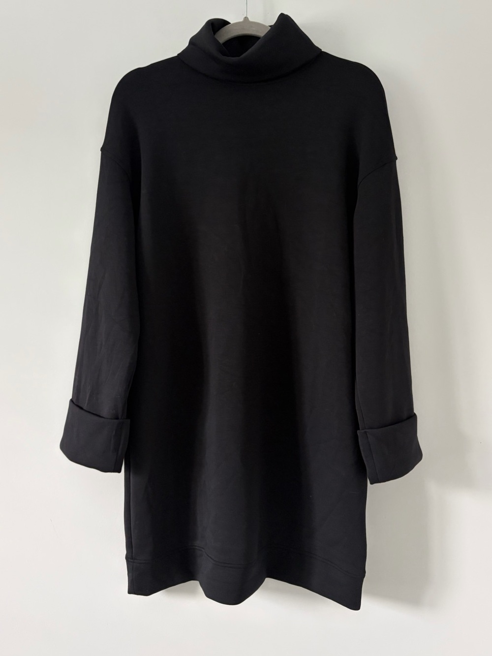 SPANX Air Essentials Black Turtleneck Wide Sleeve Dress NWT Medium